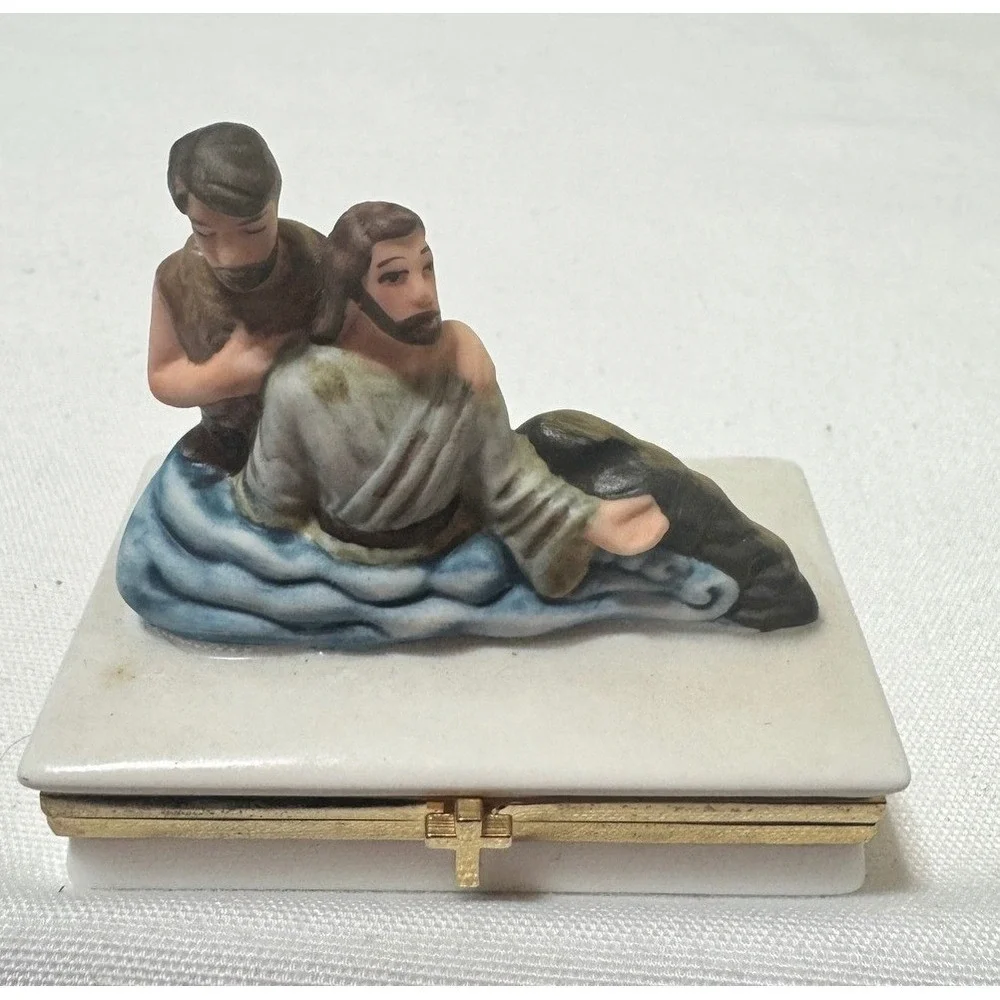 Limoges Baptism of Christ Trinket Box Henri d'Arceau & Fils Limited Edition 2009